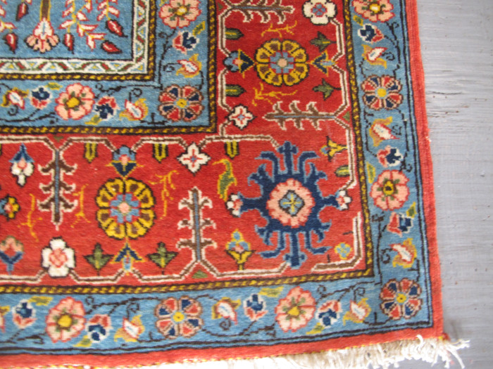 Fine Qum Rug with Garden Design